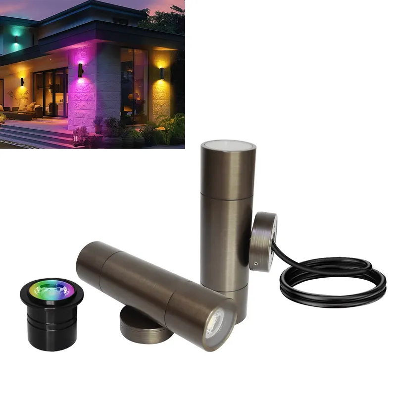 Smart Garden Led Lights - Durable Brass Outdoor LED Wall Light