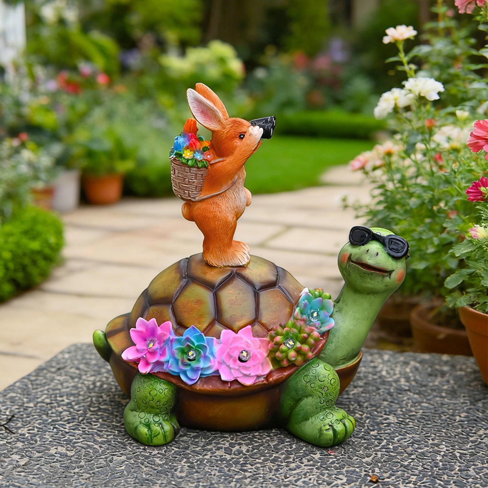 Smart Zen Garden - NEW Outdoor Figurine Lights Bunny Turtle