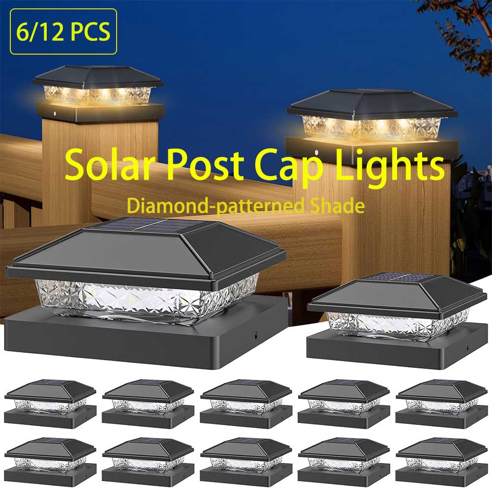 Smart Garden Fence & Balcony Hanging Planter - 6/12X Outdoor Solar Post Cap Lights