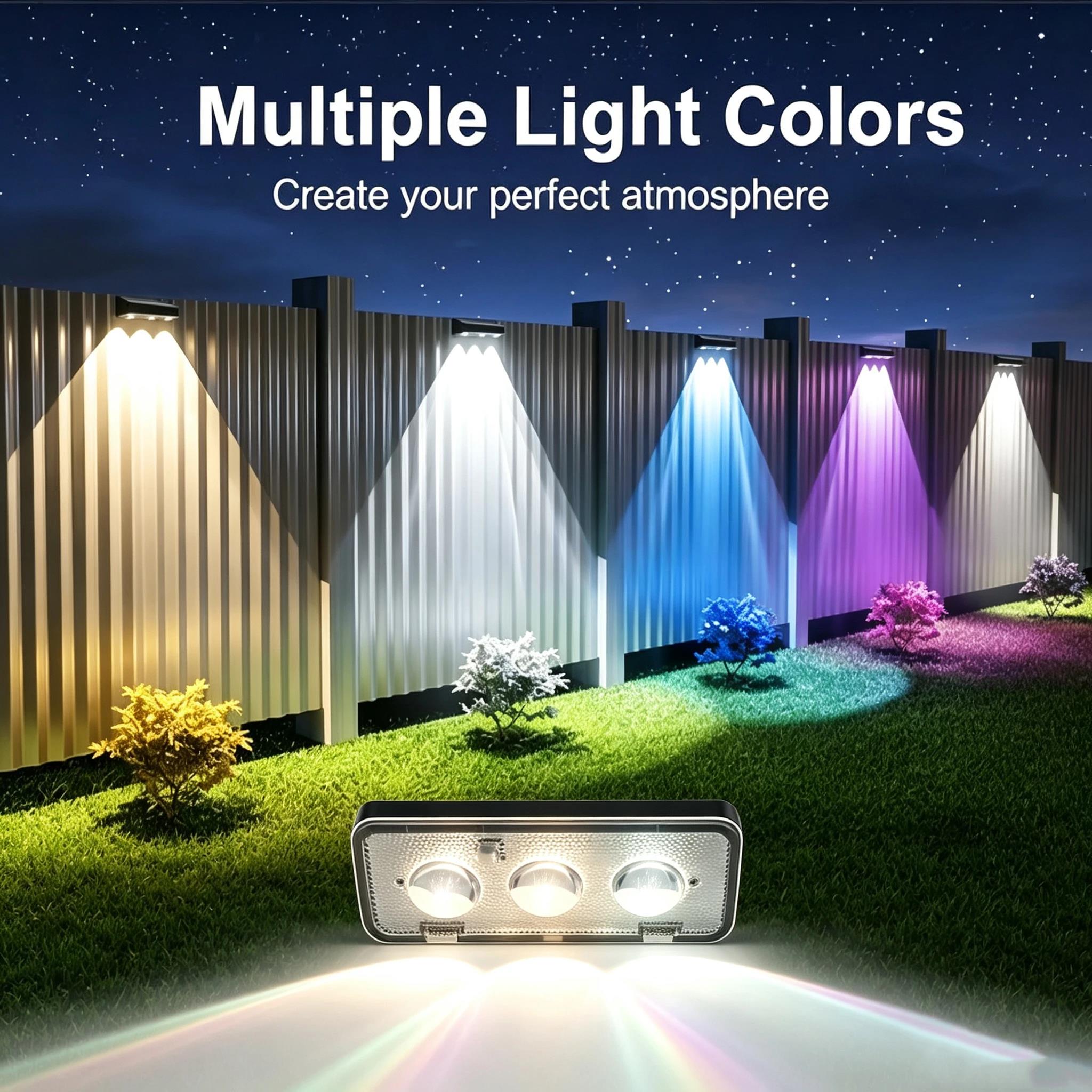 RGB Solar Fence Lights Outdoor - Smart Garden Fence & Balcony Hanging Planter review and price