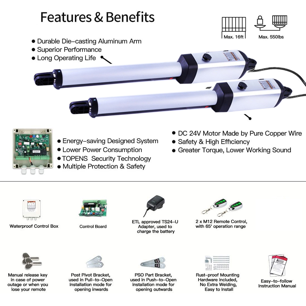 MK702 200KG Auto Swing Gate Op - Smart Garden Fence & Balcony Hanging Planter review and price